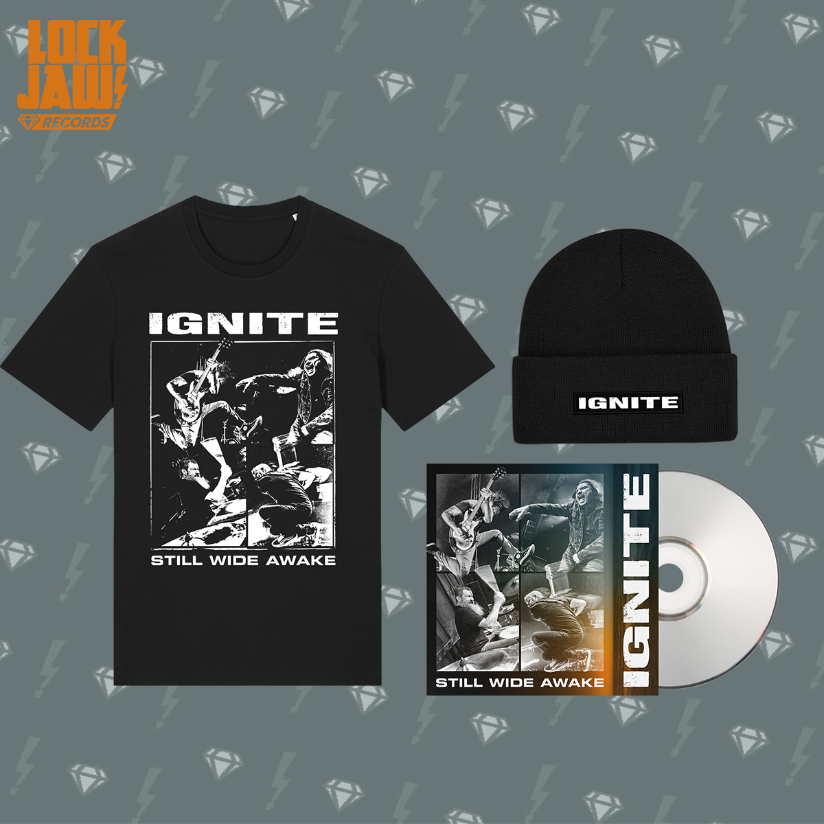 Still Wide Awake - Ignite - T-shirt, Beanie & CD Bundle