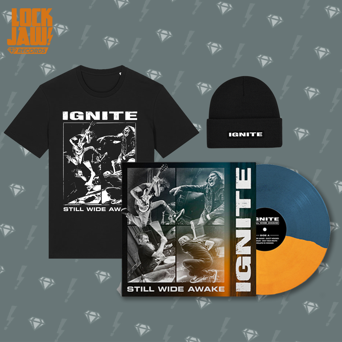 Still Wide Awake - Ignite - T-shirt, Beanie & 12" Vinyl Bundle