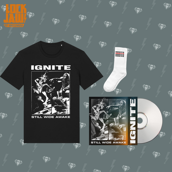 Still Wide Awake - Ignite - T-shirt, Socks & CD Bundle
