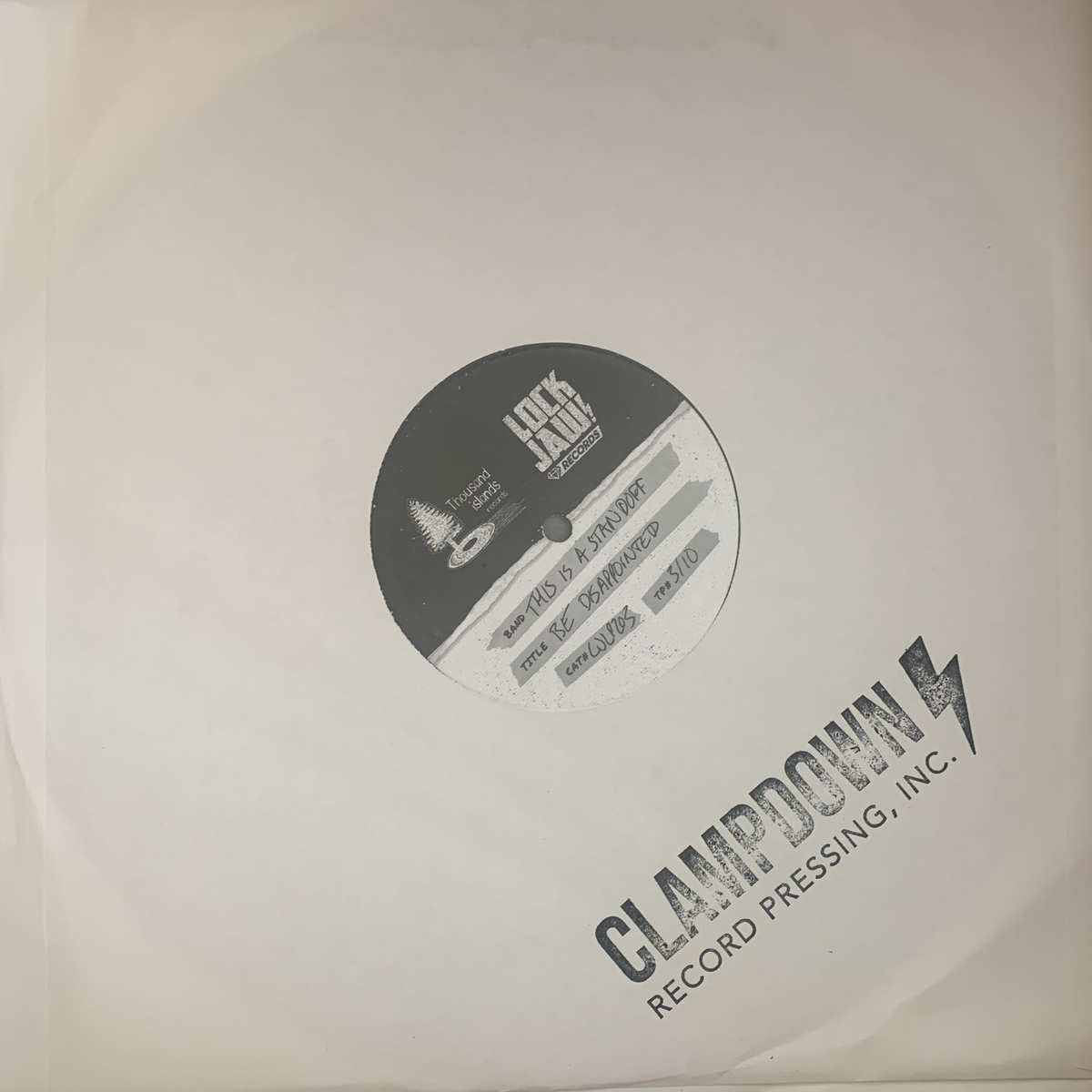 Be Disappointed - This is A Standoff - Test Pressing