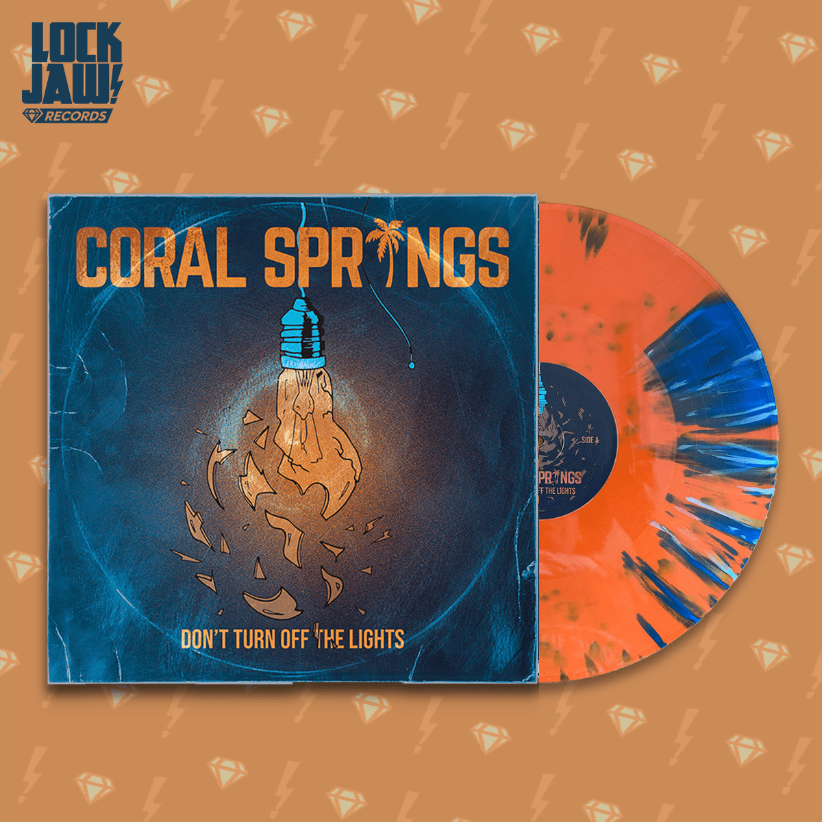 Coral Springs vinyl splatter mockup