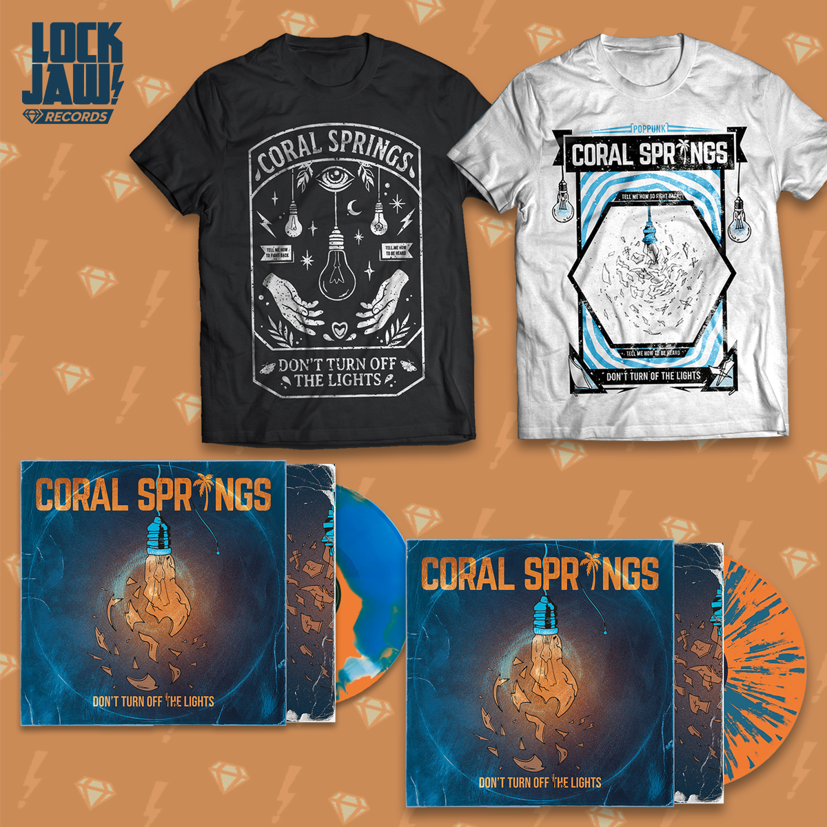 Coral Springs – Don’t Turn Off The Lights – Vinyl & T-Shirt Bundle
