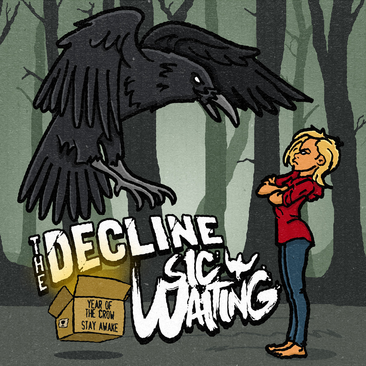 The Decline / Sic Waiting - Green and White Splatter 7"