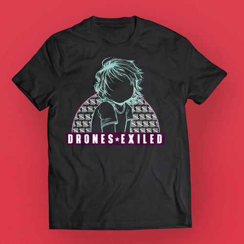 Exiled Cover Art - Drones - T-Shirt w Backprint