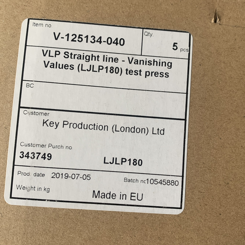 Vanishing Values - Straightline - Test Pressing