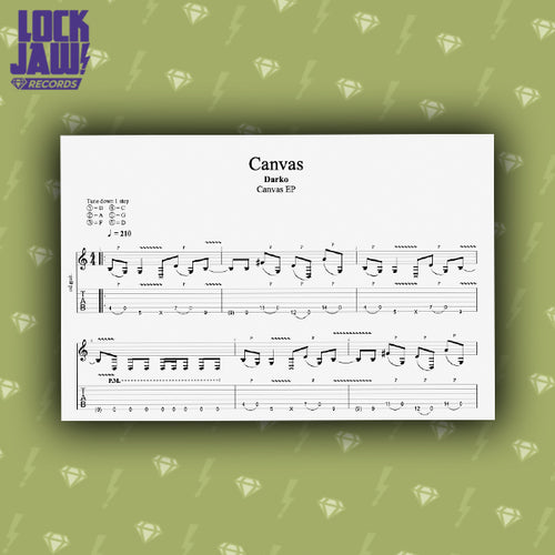 Canvas - Darko - Guitar and Bass Tab with Instrumental and Full song Wavs